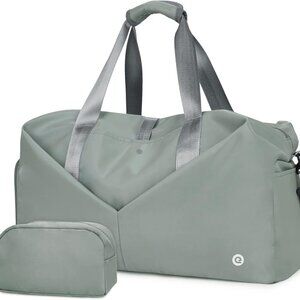 20" Gym Duffel Bag with Wet Pocket Shoes Compartment Portable Overnight Weekende